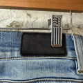 Amiri MX2 Brown Paisley Blue Denim Jeans Sz 32