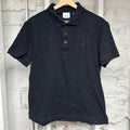 Burberry Monogram Motif Polo Black T-Shirt Sz L