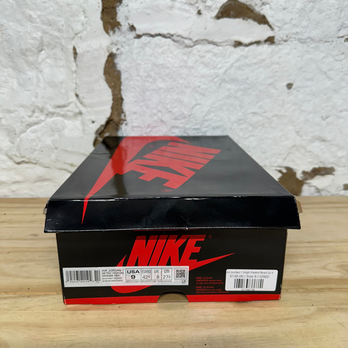 Air Jordan 1 High Patent Bred Sz 9