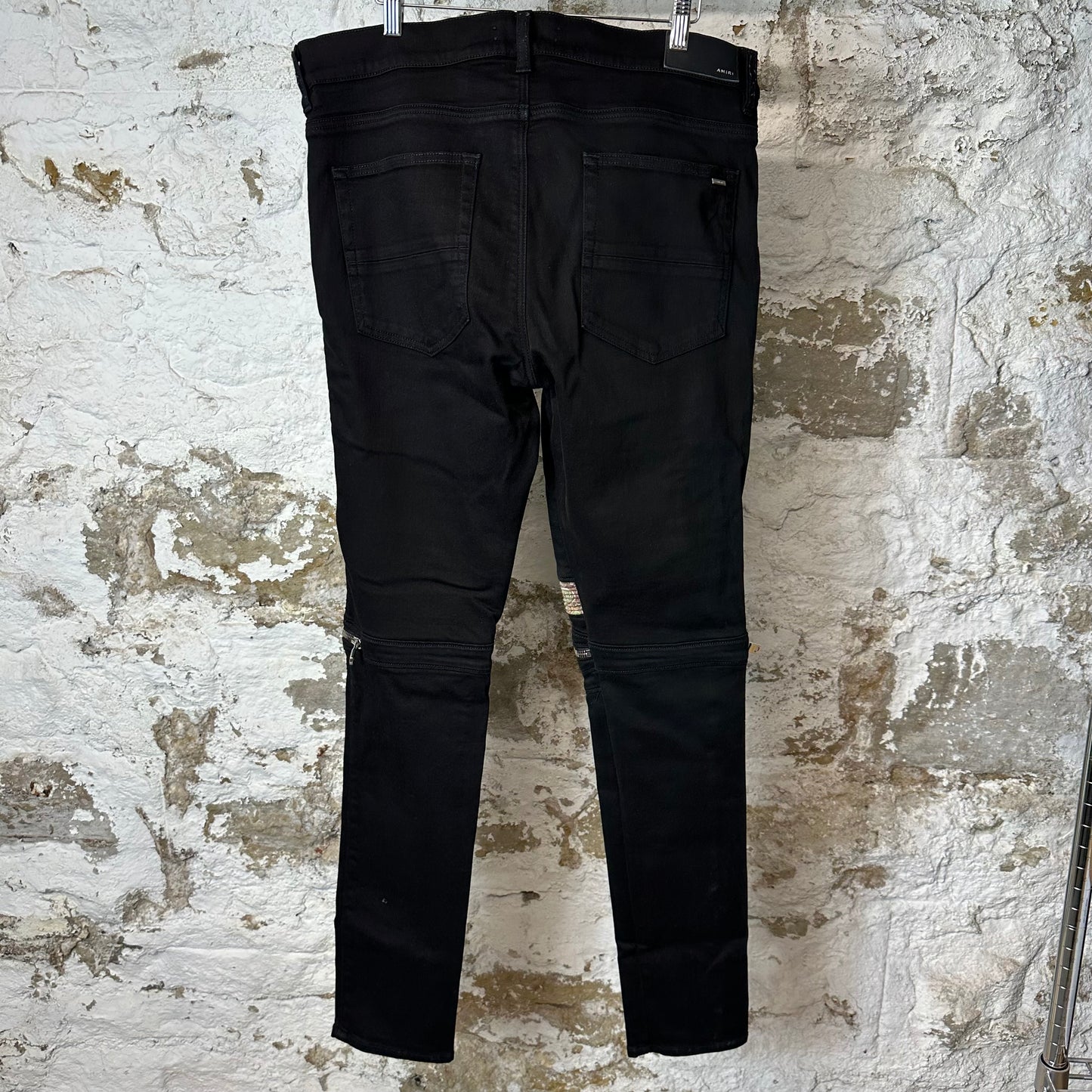 Amiri MX2 Green Brown Paisley Black Denim Jeans Sz 36