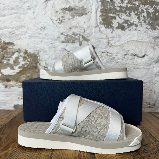 Dior Alpha Oblique White Sandal Sz 8 (41)
