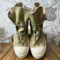 Rick Owens High Hexa Lace Parchment Milk Sneaker Sz 9 (42)