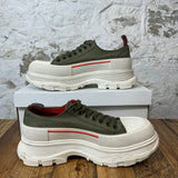 Alexander Mcqueen Olive Orange White Tread Boot Sz 9.5 (42.5) No Box