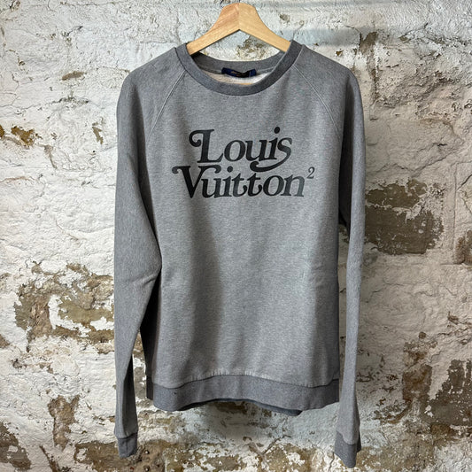 Louis Vuitton Nigo Squared Grey Crewneck Sz L