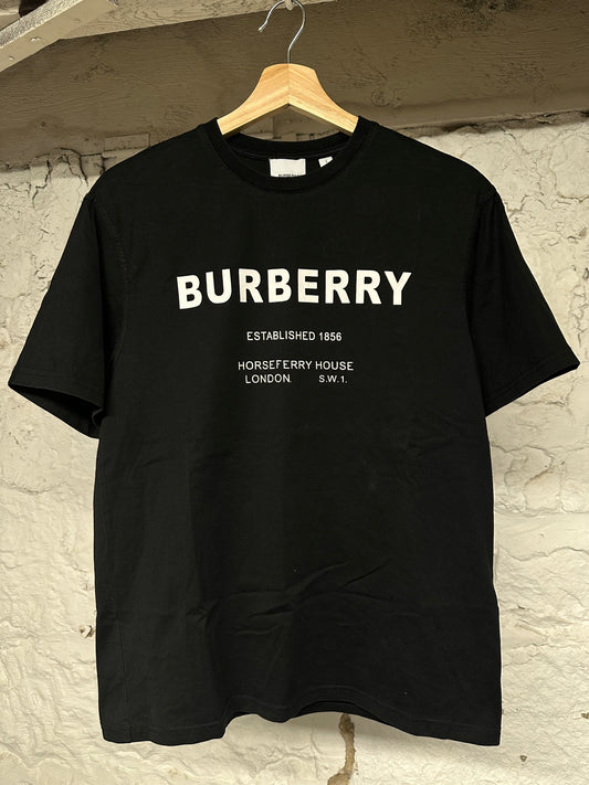 Burberry Horseferry T-shirt Black Sz S