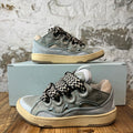 Lanvin Curb Black White Lace Blue Sneaker Sz 5 (37)