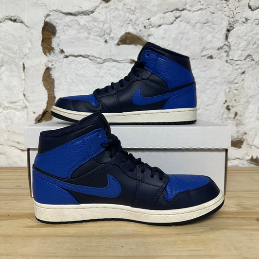 Air Jordan 1 Mid Obsidian Game Royal Sz 9