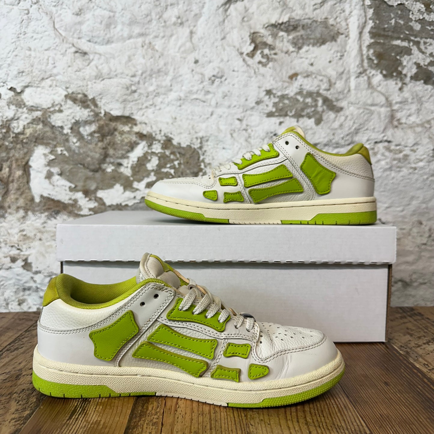 Amiri Neon Green Skeleton White Sneaker Sz 5 (37)