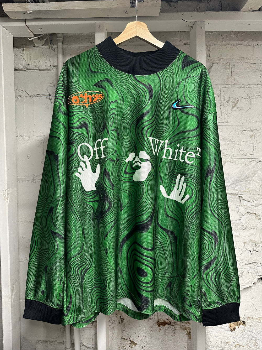 Off-White Nike Allover Print Jersey Kelly Green Sz L DS