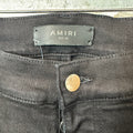 Amiri MX1 Green Leather Black Denim Jeans Sz 30