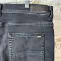 Amiri MX1 Black Blue Patch Black Denim Jeans Sz 38