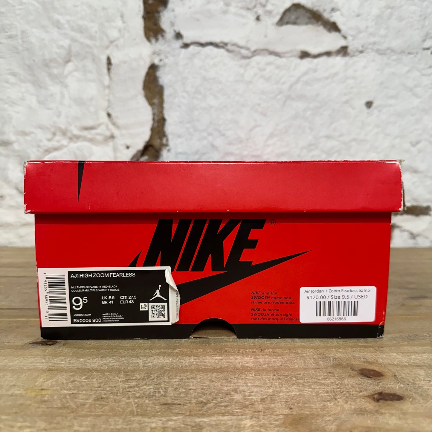 Air Jordan 1 High Zoom Fearless Sz 9.5