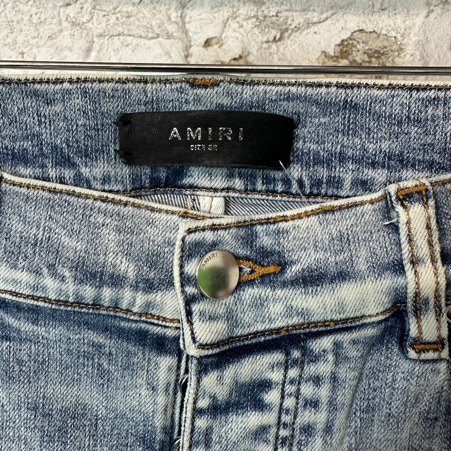 Amiri MX1 Tie Dye Washed Blue Denim Jeans Sz 32