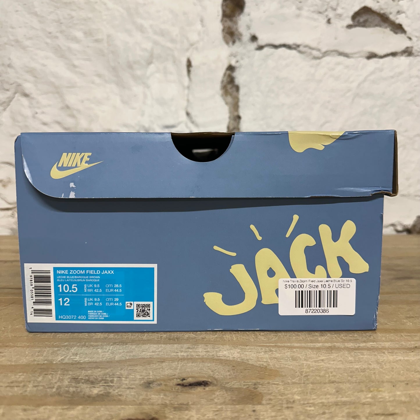 Nike Zoom Field Jaxx Travis Scott Leche Blue Sz 10.5