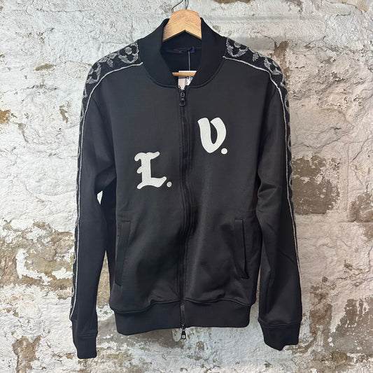Louis Vuitton Embroidered Flowers Track Jacket Black L