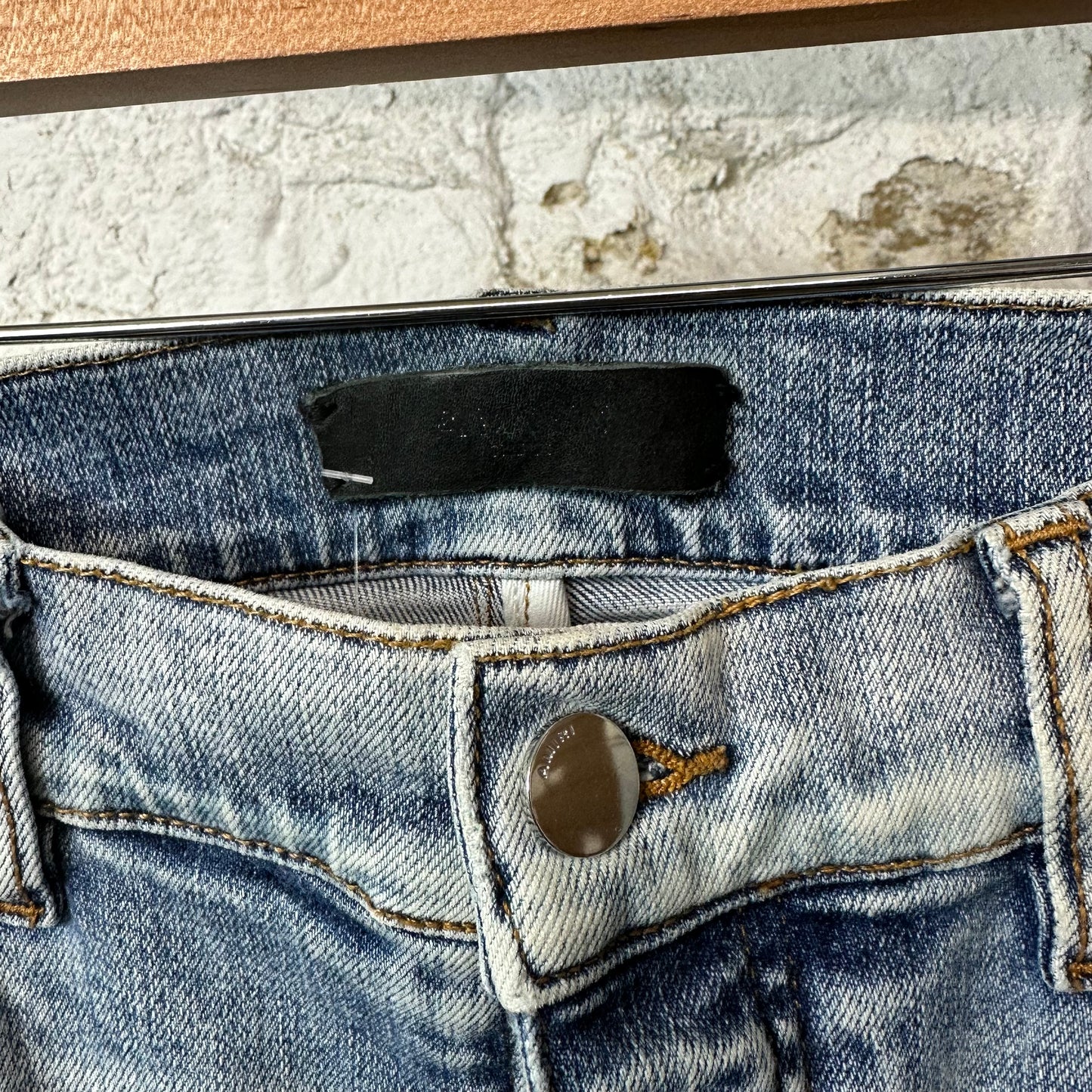 Amiri Plain Washed Blue Denim Jeans Sz 32