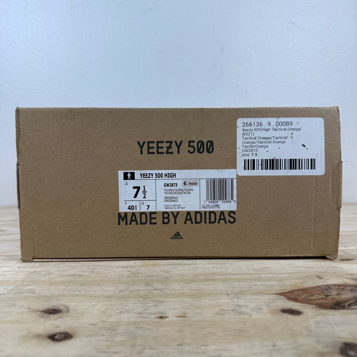 Yeezy 500 High Tactile Orange Sz 7.5