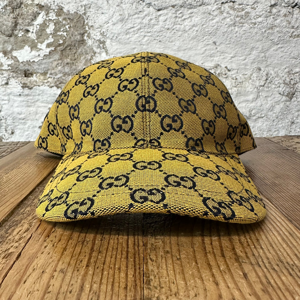 Gucci Yellow Monogram Hat Sz XXL