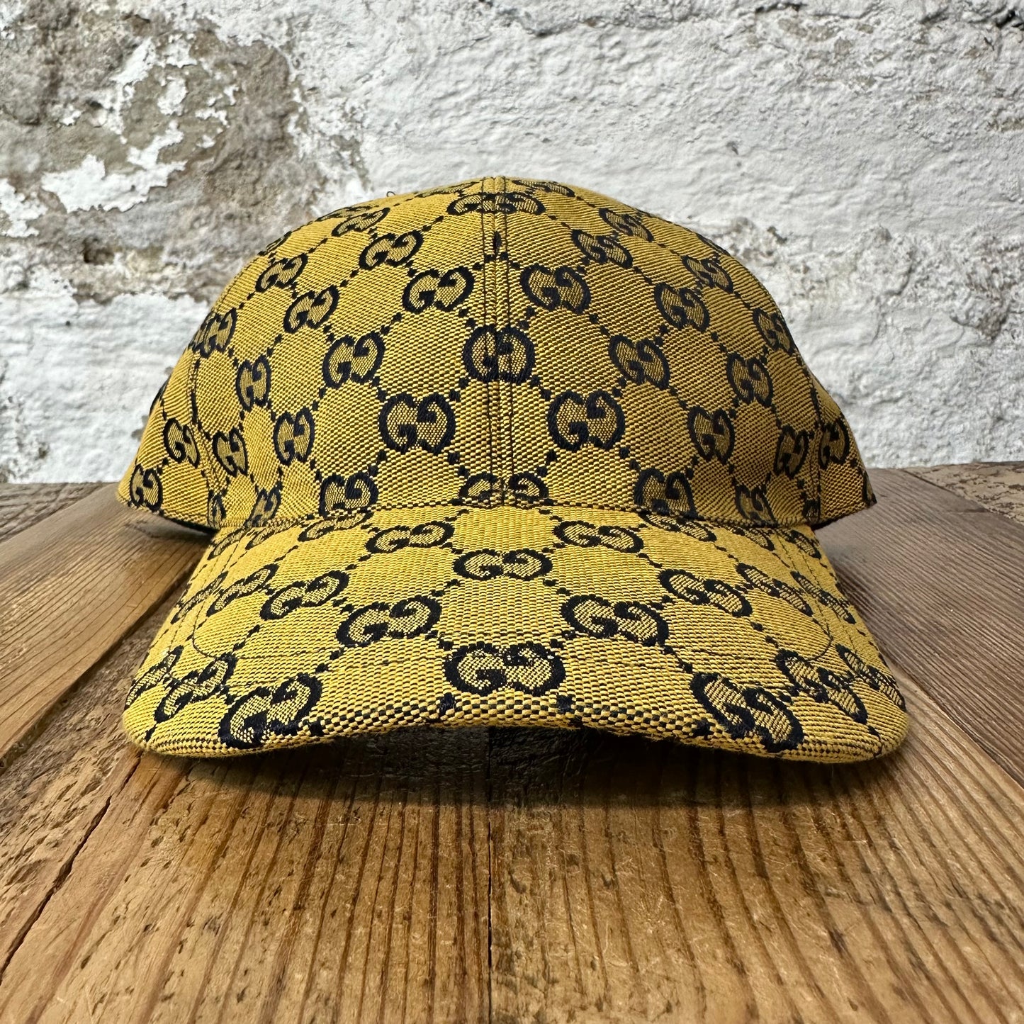 Gucci Yellow Monogram Hat Sz XXL