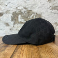Gucci Circle Logo Black Monogram Hat Sz XL