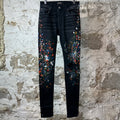Amiri Paint Splatter Black Denim Jeans Sz 29