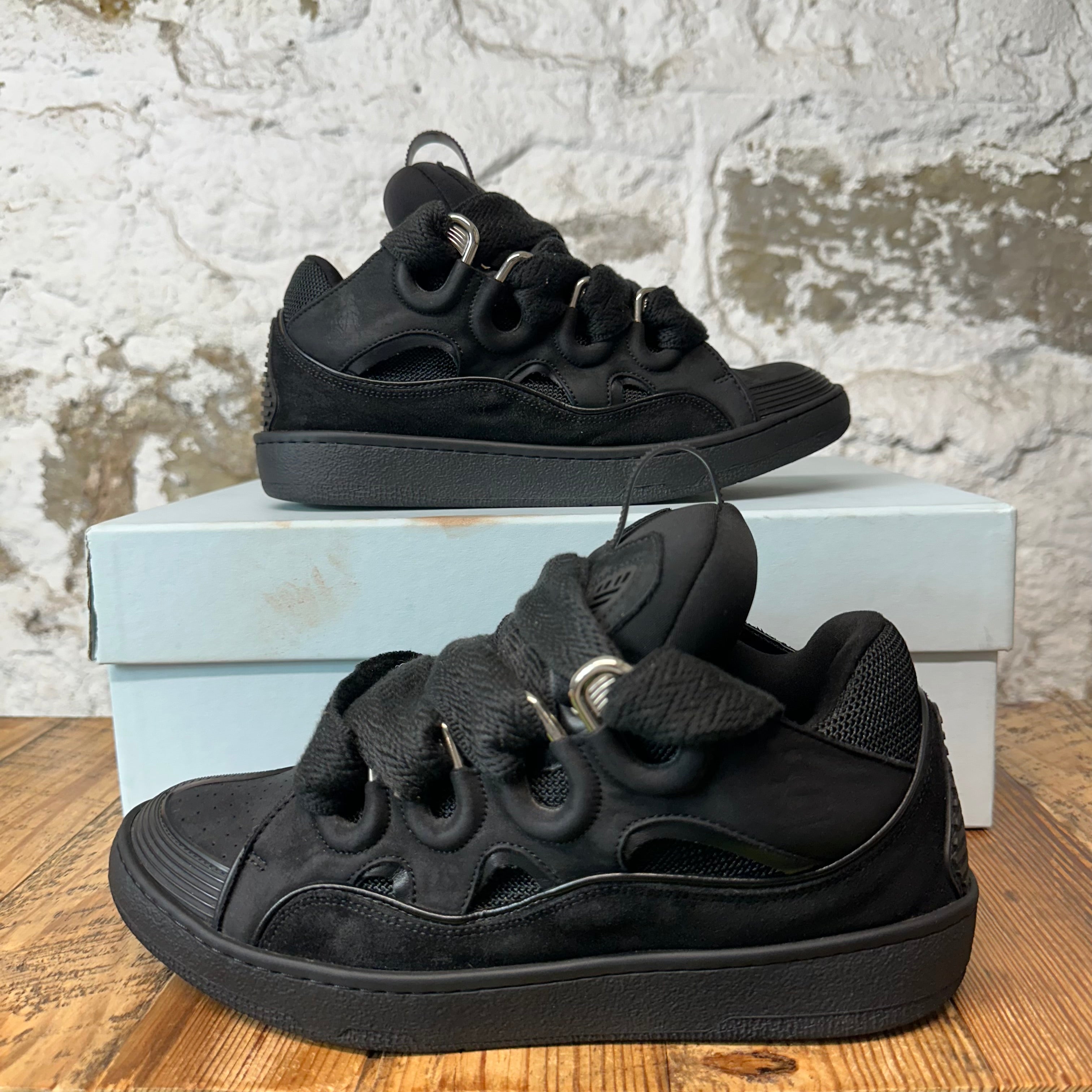 Lanvin Curb Triple Black Sneaker Sz 7 (40)
