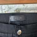 Amiri MX1 Brown Suede Black Denim Jeans Sz 36