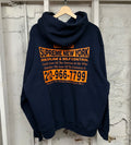 Supreme Lord is the Law Navy Orange Hoodie Sz XL