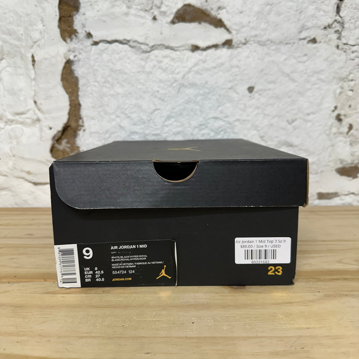 Air Jordan 1 Mid Top 3 Sz 9