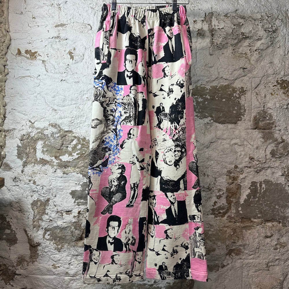 Better With Age Pink White Skeeter Sweatpants Sz S