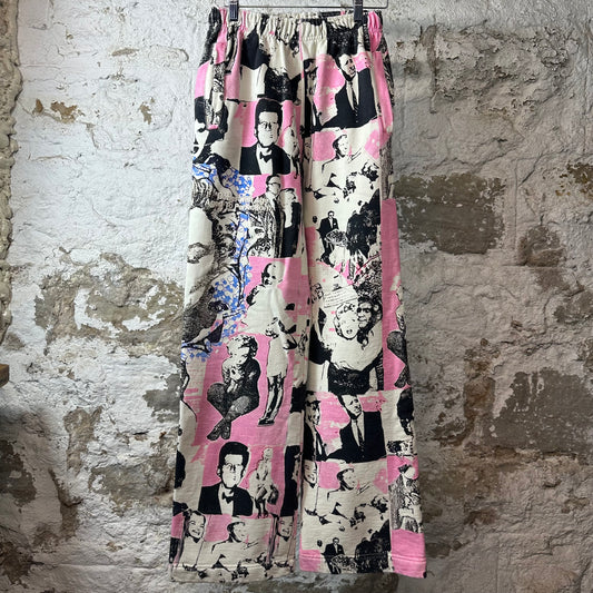 Better With Age Pink White Skeeter Sweatpants Sz S