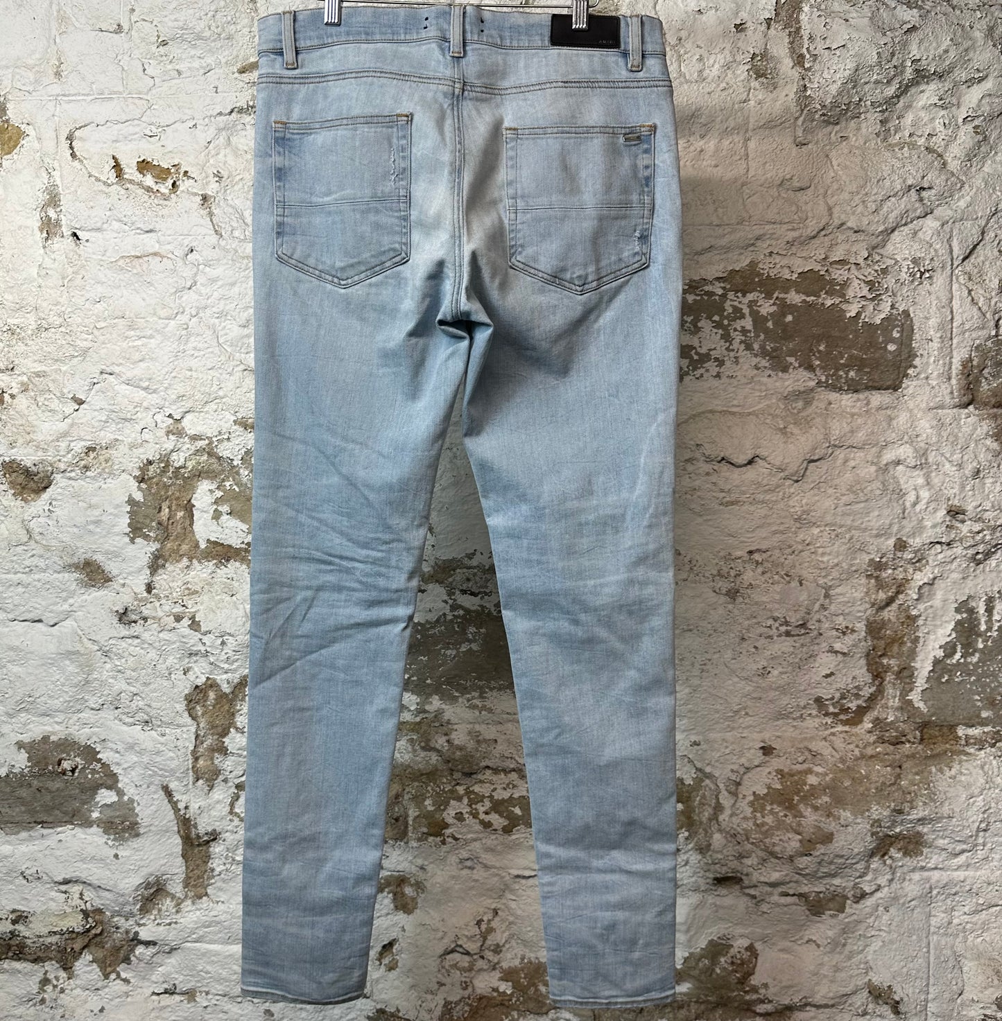 Amiri MX1 Black White Tie Dye Blue Denim Jeans Sz 34