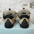 Lanvin Curb Black Brown Lace Brown Suede Sneaker Sz 12 (45)