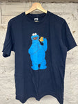 Kaws Cookie Monster Navy T-Shirt Sz M