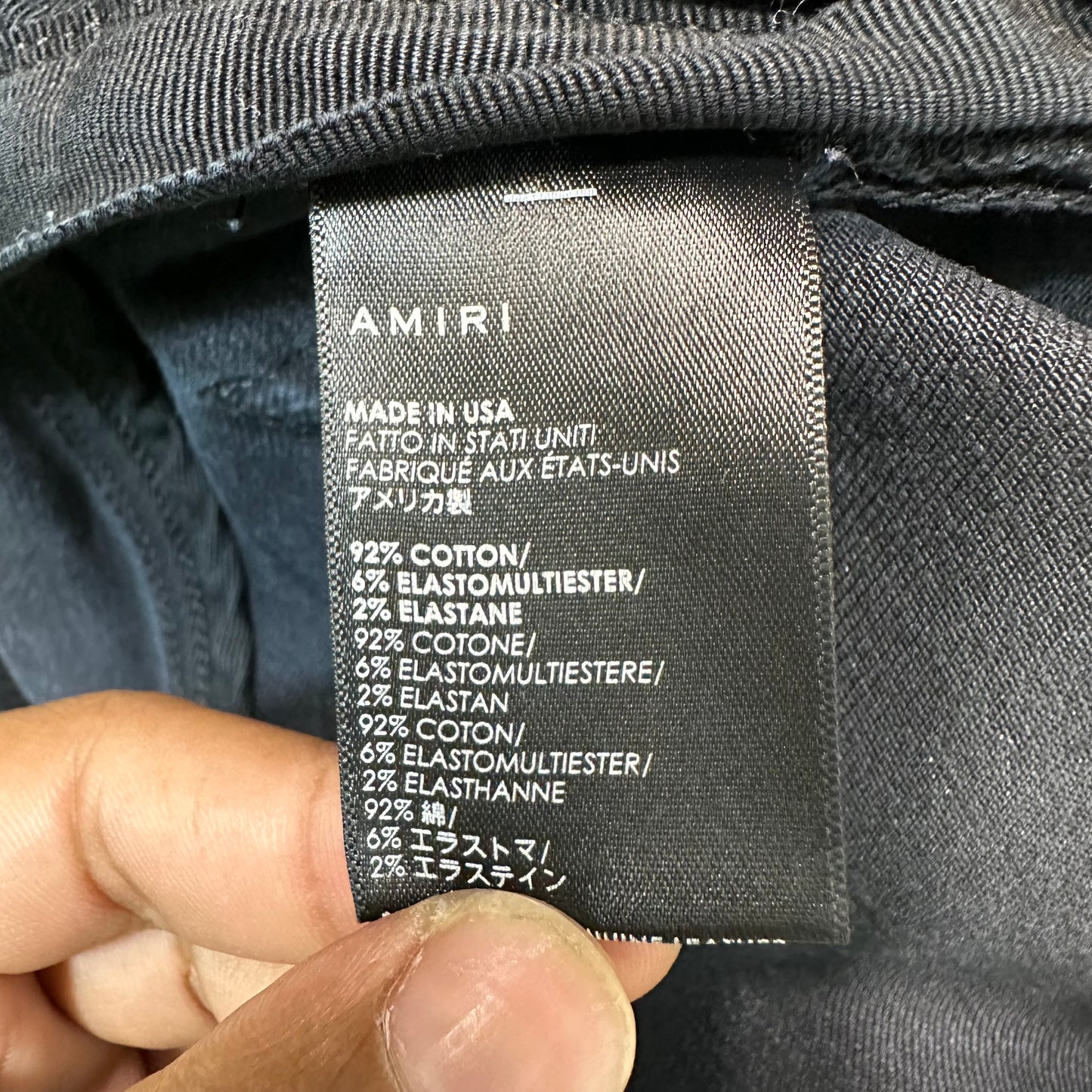 Amiri MX2 White Patch Black Denim Jeans Sz 29