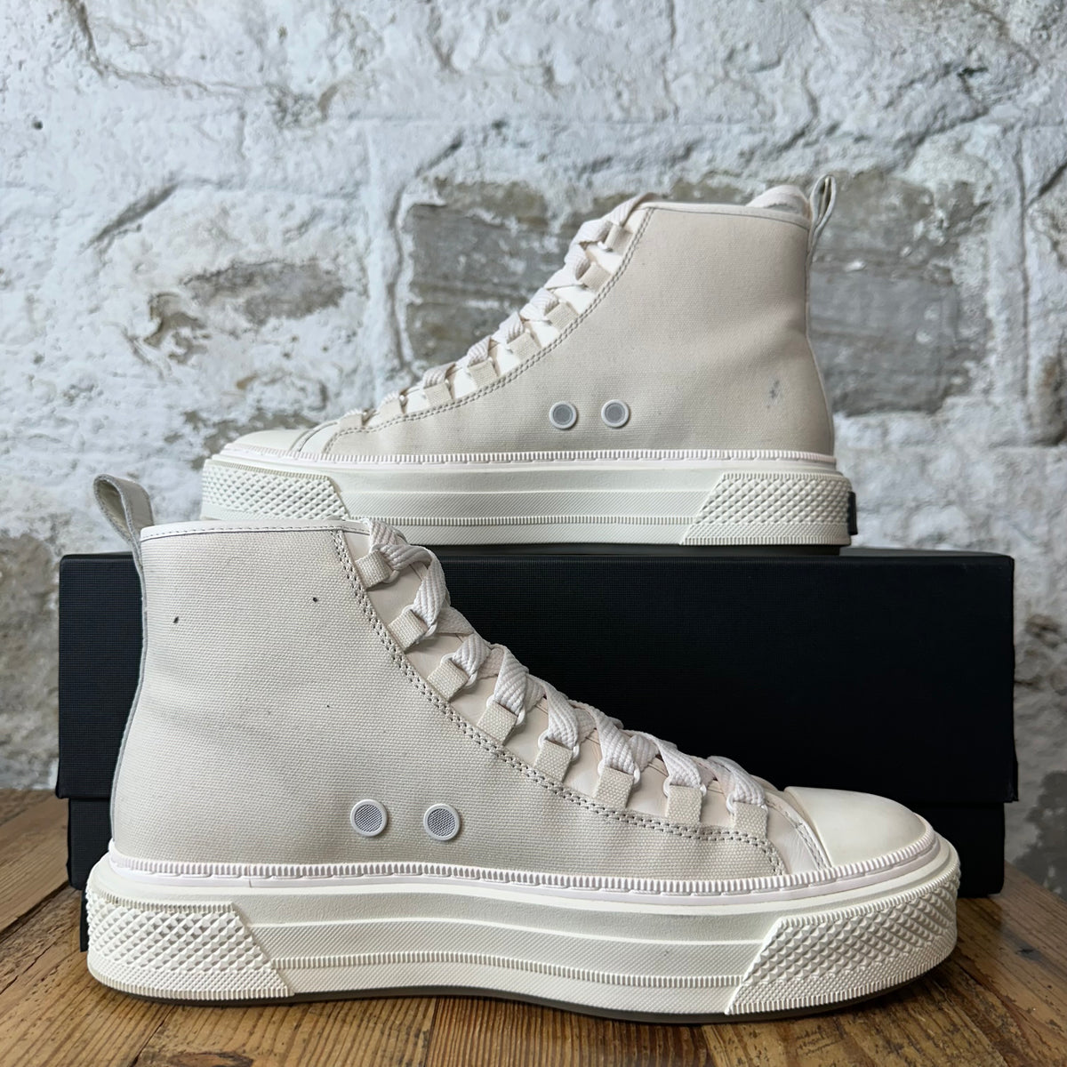 Amiri High MA Court Beige Cream Sneaker Sz 10 (43)