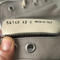 Rick Owens High Grey Canvas Milk Sneaker Sz 9 (42)