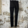 Amiri Knee Hole Plain Black Denim Jeans Sz 28