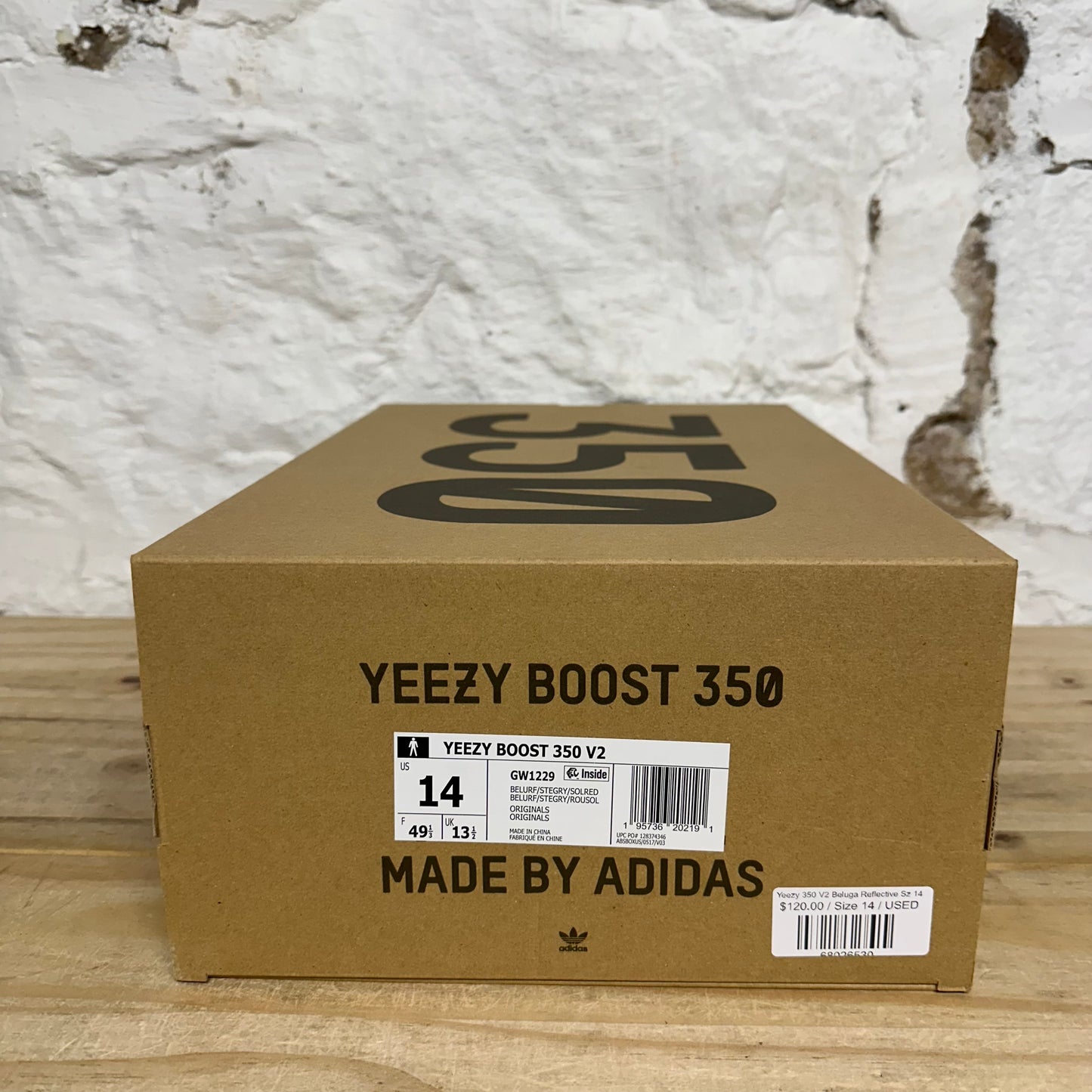 Yeezy 350 V2 Beluga Reflective Sz 14