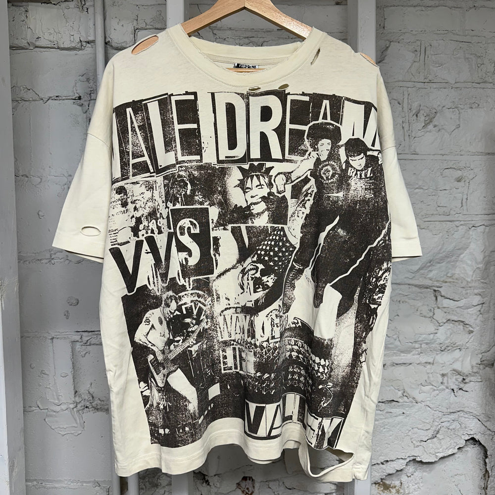 Vale Moshpit Cream T-Shirt Sz M