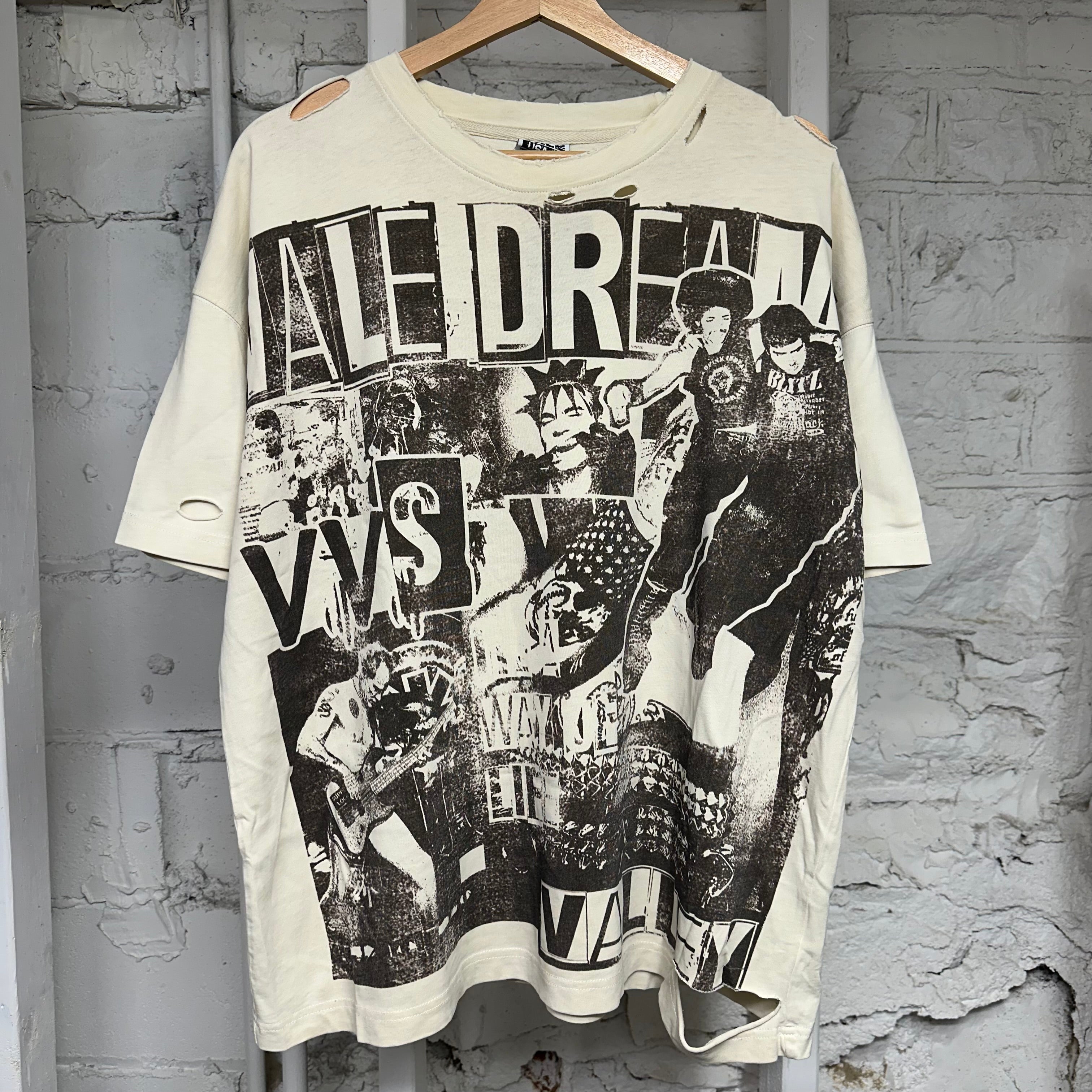 Vale Moshpit Cream T-Shirt Sz M