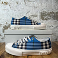Burberry Jack Blue Plaid White Sneaker Sz 10.5 (43.5)