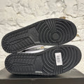 Air Jordan 1 Mid Patent Black Silver Sz 15