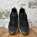 Louis Vuitton Brown Monogram Black Runaway Sneaker Sz 7 (40)