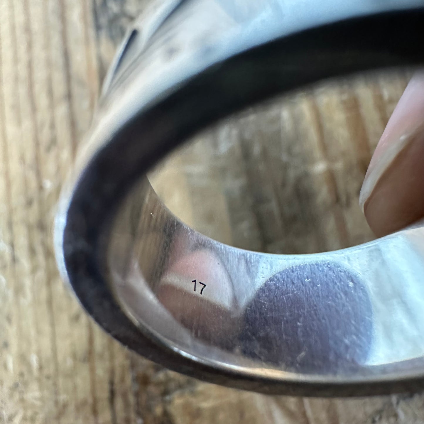 Gucci Adidas GG Logo SIlver Ring Sz 8 (17G)