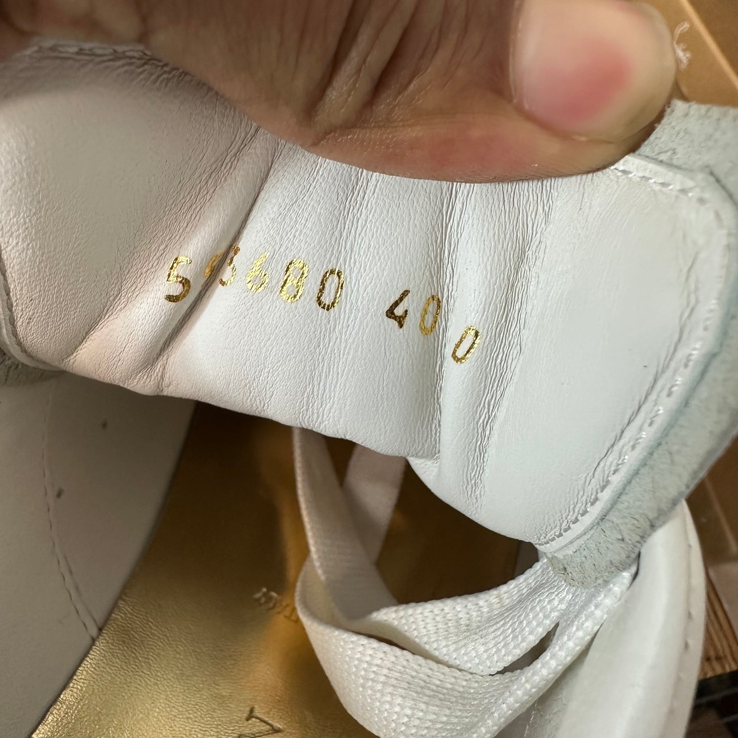 Alexander McQueen Gold Tab White Sneaker Sz 7 (40)