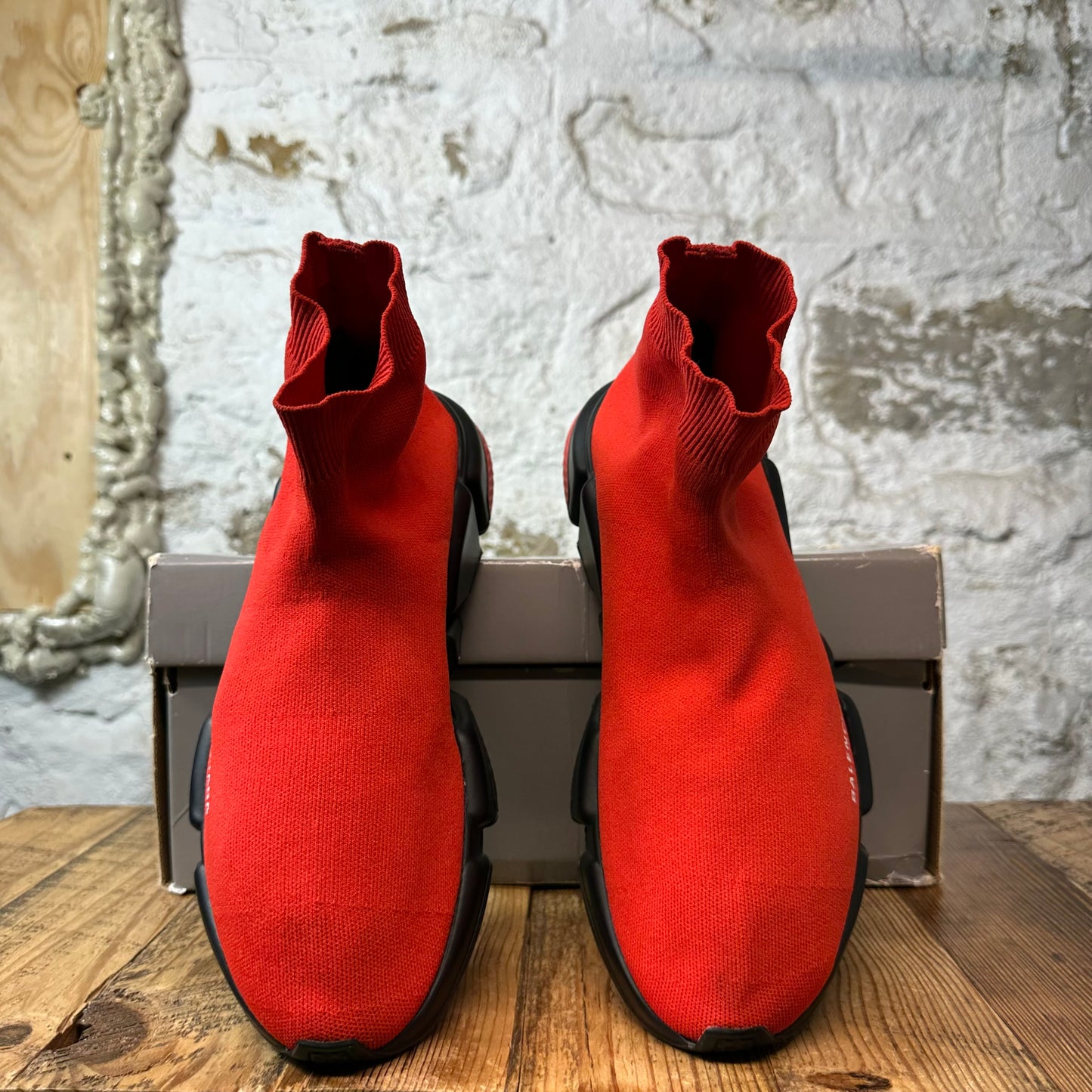 Balenciaga Sock Runner Red Black Sneaker Sz 10 (43)