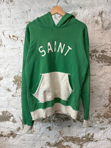 Saint Michael Green Gray Hoodie Sz M