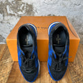 Louis Vuitton Blue Black Damier Knit Runaway Sneaker Sz 7.5 (6LV)