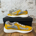 Prada Ameicas Cup Yellow Patent Gray Sz 10.5